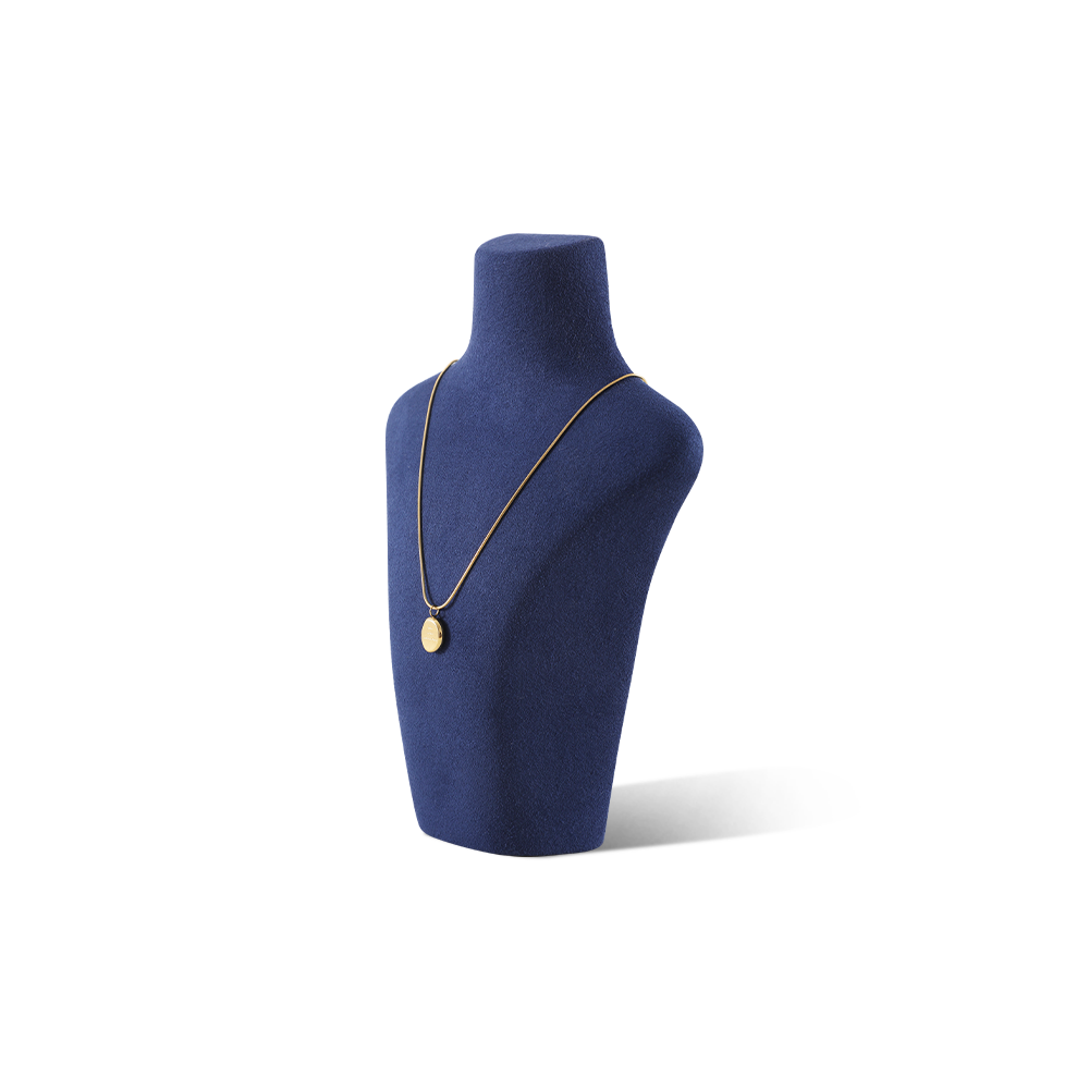 Yinbeini Microfiber  Necklace Display Stand Vertical Mannequin Stand Jewelry Display Props Portrait display stand Jeweler's jewelry counter Blue RX005