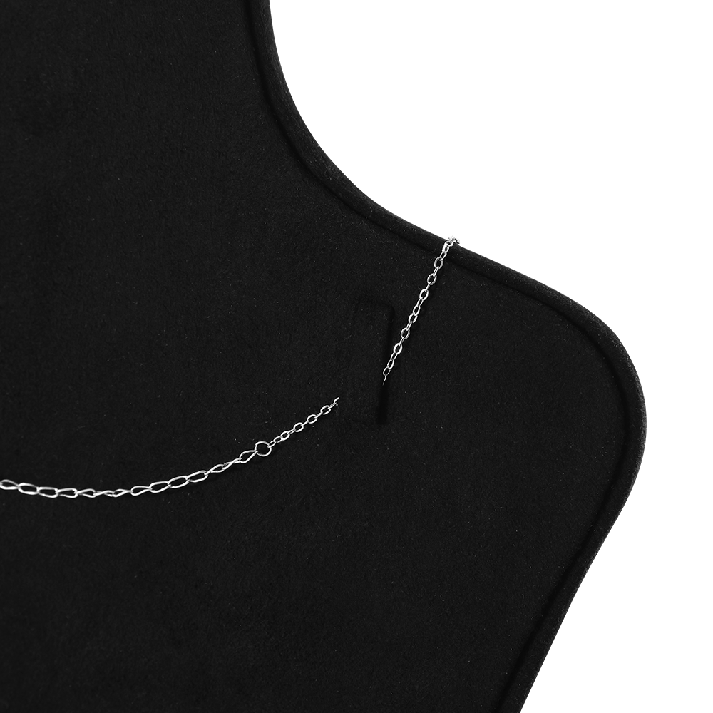 Yinbeini Jewelry Display Props Necklace Display Stand Vertical Mannequin Stand  Microfiber Portrait display stand Jeweler's jewelry counter Black RX006