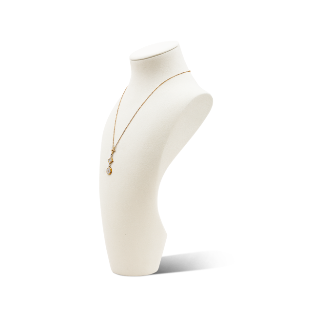 Yinbeini Jewelry Display Props Necklace Display Stand Microfiber Portrait display stand Vertical Mannequin Stand  jewelry counter Jeweler Blue RX009