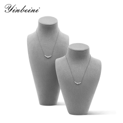 Yinbeini Microfiber Necklace Display Stand Portrait display stand Vertical Mannequin Stand Jewelry Display Props jewelry counter Jeweler Black RX010