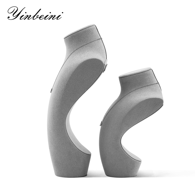 Yinbeini Jewelry Display Props Necklace Display Stand Microfiber Portrait display stand Vertical Mannequin Stand  jewelry counter Jeweler Blue RX009