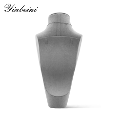 Yinbeini Jewelry Display Props Necklace Display Stand Microfiber Portrait display stand Vertical Mannequin Stand  jewelry counter Jeweler Blue RX009