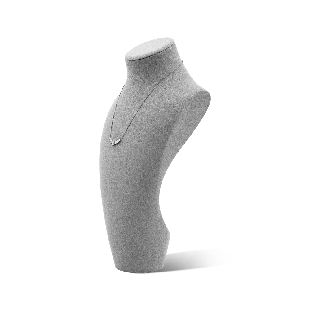 Yinbeini Jewelry Display Props Necklace Display Stand Microfiber Portrait display stand Vertical Mannequin Stand  jewelry counter Jeweler Blue RX009