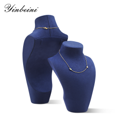 Yinbeini Microfiber Necklace Display Stand Portrait display stand Vertical Mannequin Stand Jewelry Display Props jewelry counter Jeweler Black RX010