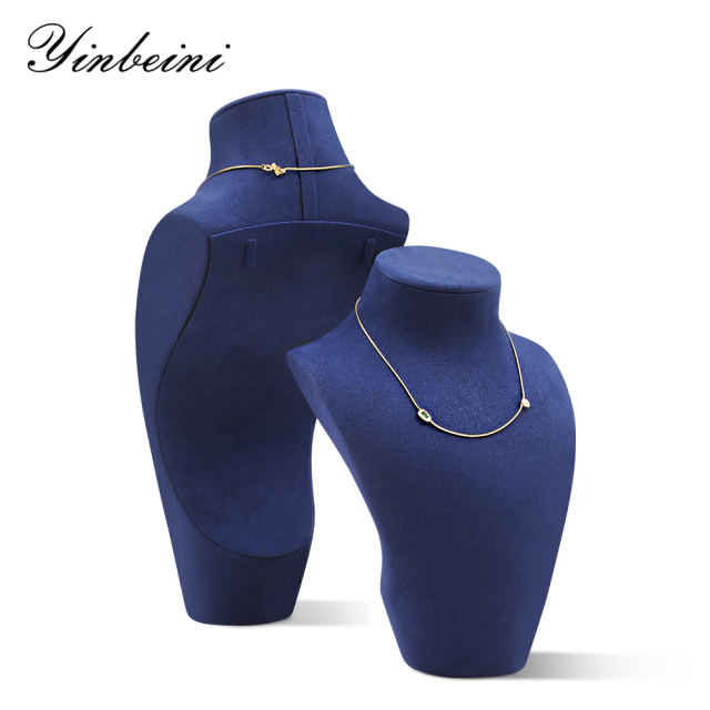 Yinbeini Microfiber Necklace Display Stand Portrait display stand Vertical Mannequin Stand Jewelry Display Props jewelry counter Jeweler Black RX010