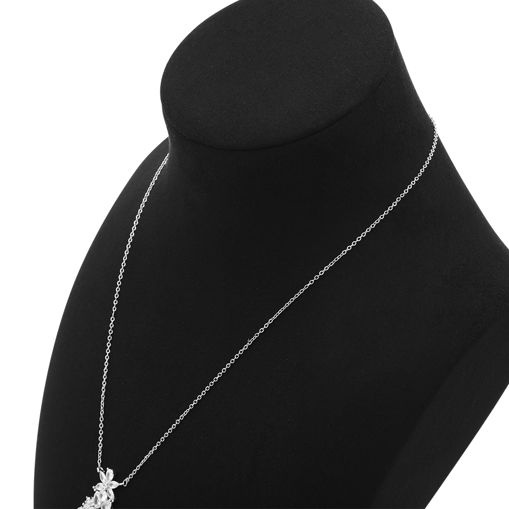 Yinbeini Microfiber Necklace Display Stand Portrait display stand Vertical Mannequin Stand Jewelry Display Props jewelry counter Jeweler Black RX010