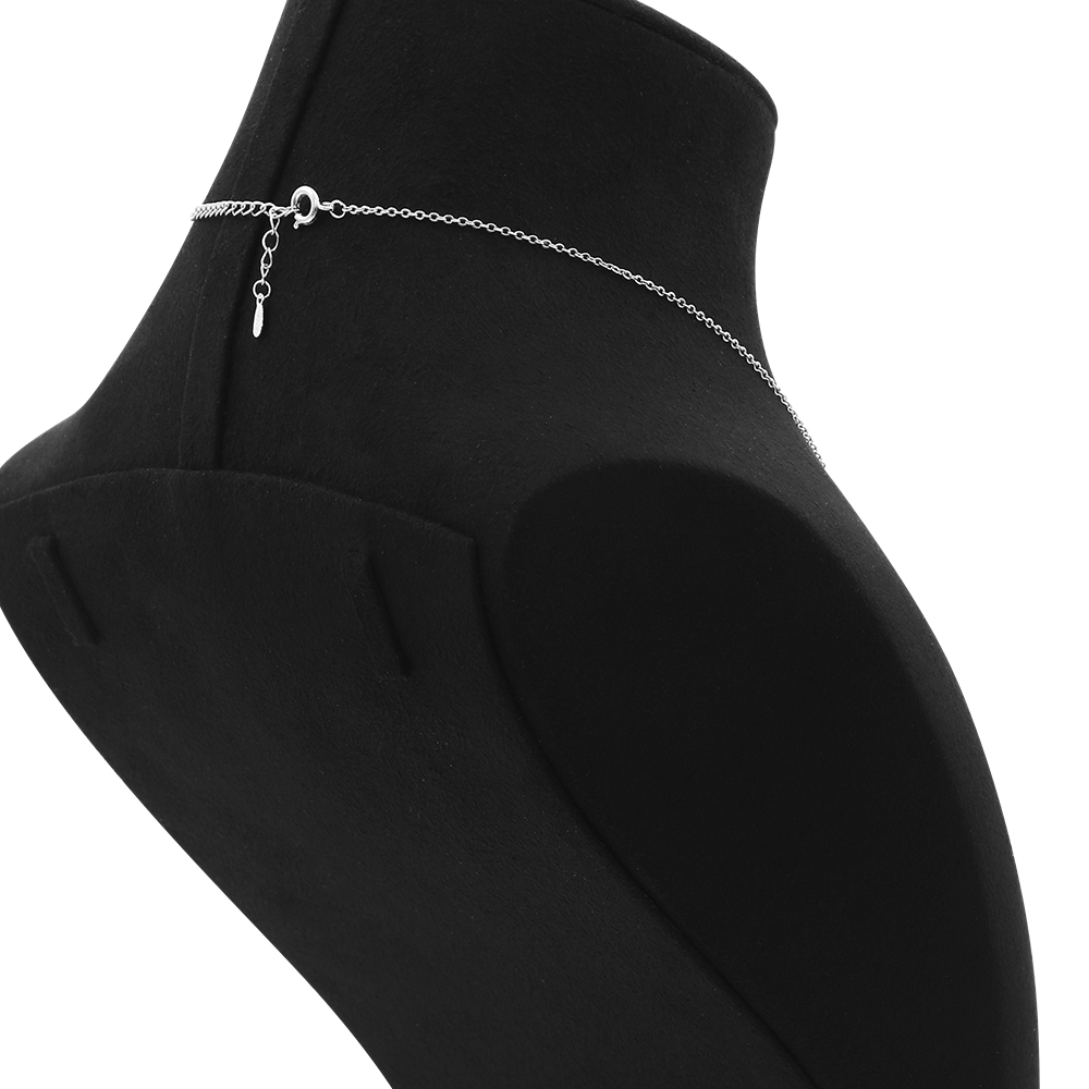 Yinbeini Jewelry Display Props Necklace Display Stand Microfiber Portrait display stand Vertical Mannequin Stand  jewelry counter Jeweler Blue RX009