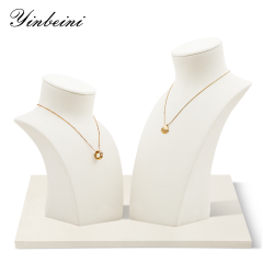 Yinbeini Microfiber Jewelry Display Props Vertical Mannequin Stand Portrait display stand Necklace Display Stand jewelry counter Black RX014