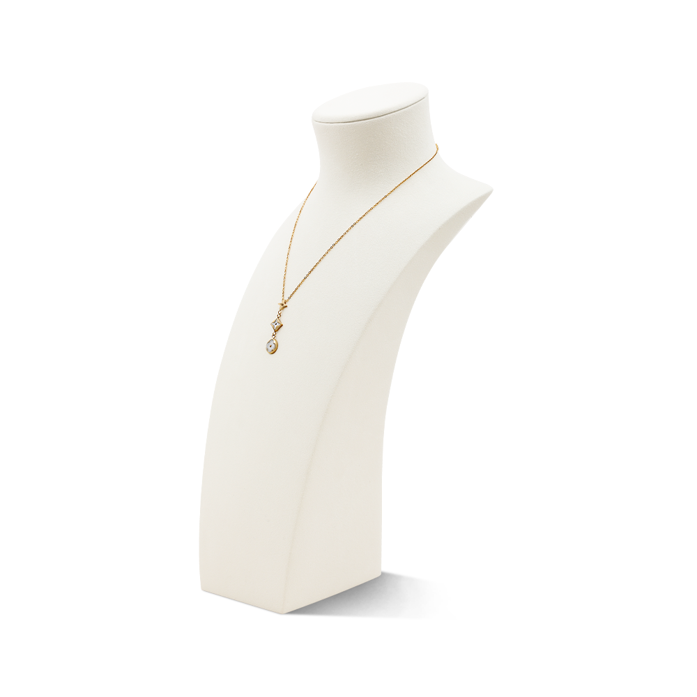Yinbeini Portrait display stand Microfiber Necklace Display Stand Jewelry Display Props Vertical Mannequin Stand jewelry counter Gray RX012