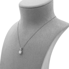 Yinbeini Necklace Display Stand Jewelry Display Props Microfiber Portrait display stand Vertical Mannequin Stand jewelry counter Blue RX013