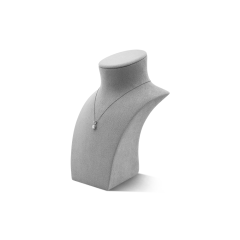 Yinbeini Portrait display stand Microfiber Necklace Display Stand Jewelry Display Props Vertical Mannequin Stand jewelry counter Gray RX012