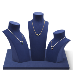 Yinbeini Microfiber Jewelry Display Props Vertical Mannequin Stand Portrait display stand Necklace Display Stand jewelry counter Black RX014