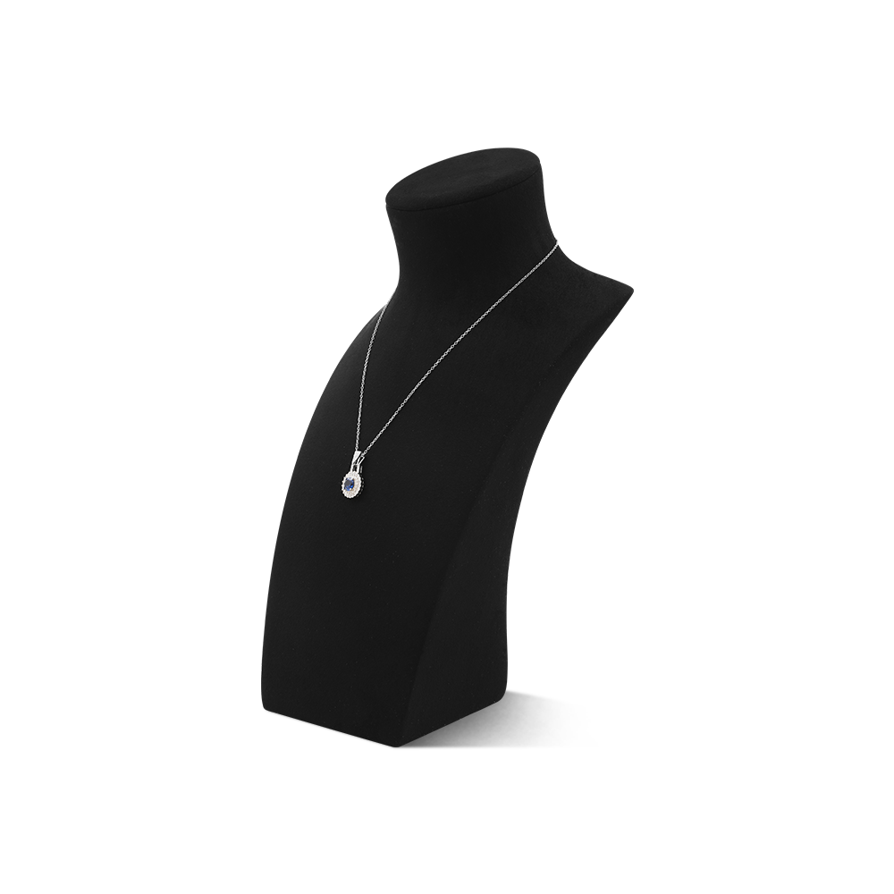 Yinbeini Necklace Display Stand Jewelry Display Props Microfiber Portrait display stand Vertical Mannequin Stand jewelry counter Blue RX013
