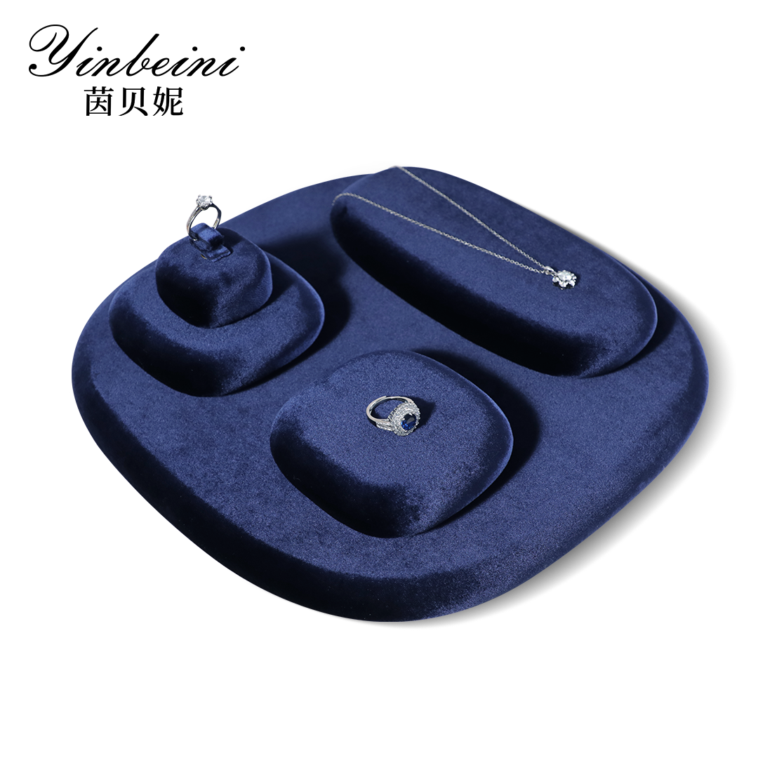 Yinbeini Irregular Velvet Jewelry Display Stand for Statement Jewelry Bold and Trendy Pieces in Fashion Boutiques and Retail Stores TB025