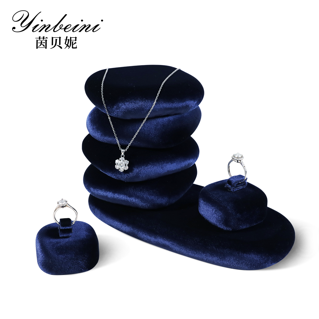 Yinbeini Irregular Velvet Jewelry Display Stand for Statement Jewelry Bold and Trendy Pieces in Fashion Boutiques and Retail Stores TB025