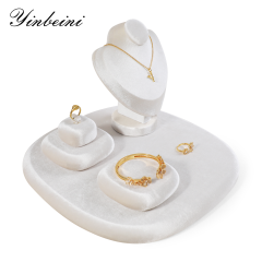 Yinbeini Portrait Neck Stand Beige Display Bust for Necklaces and Pendants Perfect for Highlighting Necklace Details TB028
