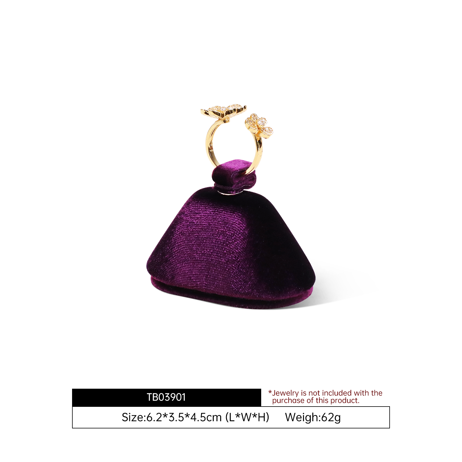 Yinbeini Velvet Necklace Ring Earring Display Stand for Complete Jewelry Ideal for Bridal Gifts Wedding Jewelry and Luxury Accessories TB044