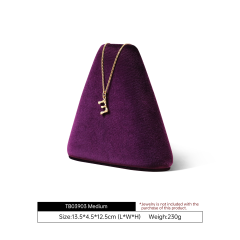 Yinbeini Velvet Necklace Ring Earring Display Stand with Durable Construction for Heavy Necklaces and Chains TB043