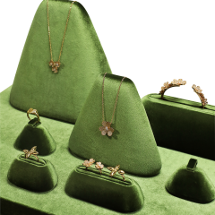 Yinbeini Velvet Necklace Ring Earring Display Stand with Durable Construction for Heavy Necklaces and Chains TB043