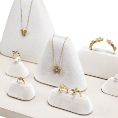 Yinbeini Velvet Necklace Ring Earring Display Stand for Complete Jewelry Ideal for Bridal Gifts Wedding Jewelry and Luxury Accessories TB044