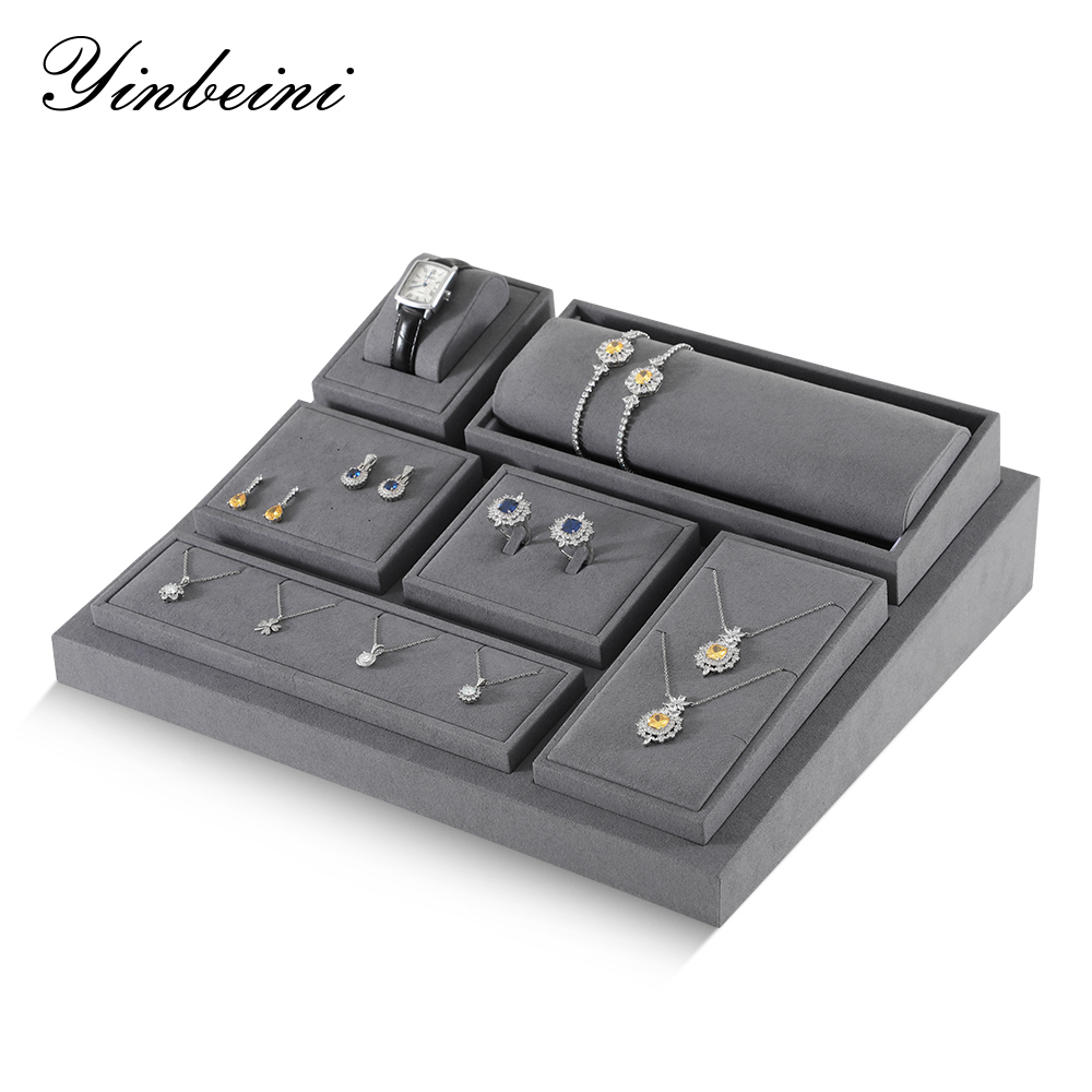 Yinbeini Multi Functional Jewelry Display Modules Stackable and Mixable for Custom Layouts Ideal for Jewelry Shows Trade Fairs TT010