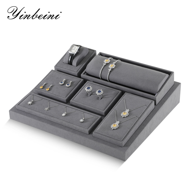 Yinbeini Multi Functional Jewelry Display Modules Stackable and Mixable for Custom Layouts Ideal for Jewelry Shows Trade Fairs TT010