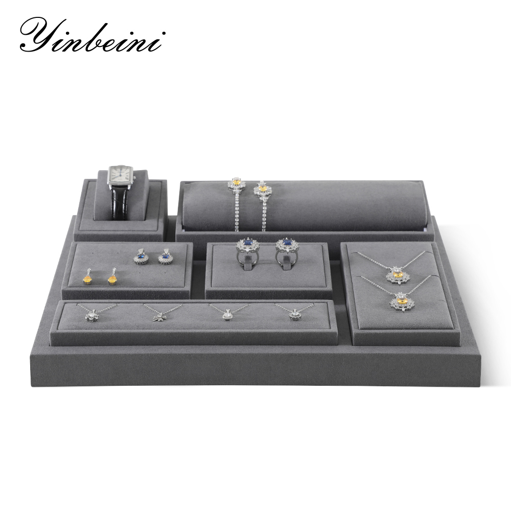Yinbeini Multi Functional Jewelry Display Modules Stackable and Mixable for Custom Layouts Ideal for Jewelry Shows Trade Fairs TT010