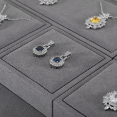 Yinbeini Gray Microfiber Jewelry Display Set for Different Jewelry of Various Styles Great for Bridal Jewelry and Retail TT013