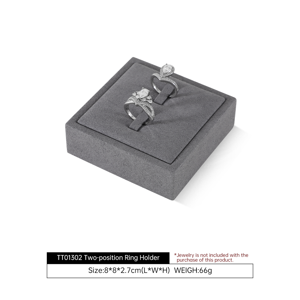 Yinbeini Gray Microfiber Jewelry Display Set for Different Jewelry of Various Styles Great for Bridal Jewelry and Retail TT013