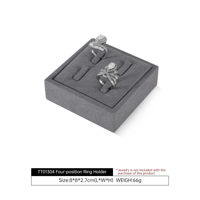Yinbeini Gray Microfiber Jewelry Display Set for Different Jewelry of Various Styles Great for Bridal Jewelry and Retail TT013