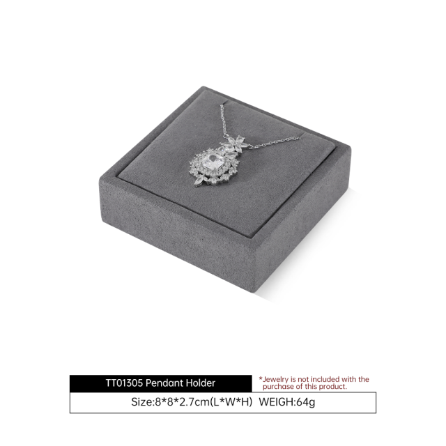 Yinbeini Gray Microfiber Jewelry Display Set for Different Jewelry of Various Styles Great for Bridal Jewelry and Retail TT013