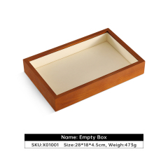 Yinbeini Natural Wood Jewelry Box for Earrings with Divided Compartments Great for Preventing Tangling and Losing Small Earring Pieces X010
