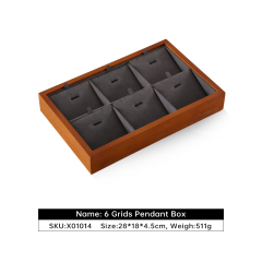 Yinbeini Natural Wood Jewelry Box for Earrings with Divided Compartments Great for Preventing Tangling and Losing Small Earring Pieces X010