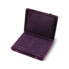Yinbeini Ring Earring Pendant Storage Organizer Large Space Display Box Velvet Jewelry Storage Case Jeweler Memorial day gift box XB004