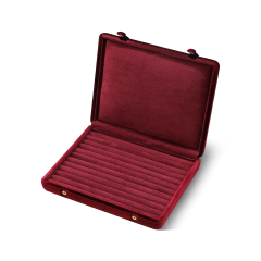 Yinbeini Ring Earring Pendant Storage Organizer Large Space Display Box Velvet Jewelry Storage Case Jeweler Memorial day gift box XB004