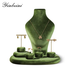 Yinbeini Velvet Necklace Display Bust for Jewelry Boutique Visual Merchandising and Customer Experience RB025