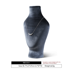 Yinbeini Velvet Necklace Display Bust for Jewelry Boutique Visual Merchandising and Customer Experience RB025