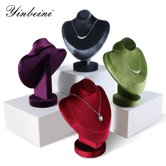 Yinbeini Velvet Necklace Display Bust for Jewelry Influencer Brand Collaborations and Content RB026