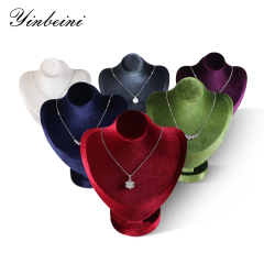 Yinbeini Velvet Necklace Display Bust for Jewelry Influencer Brand Collaborations and Content RB026