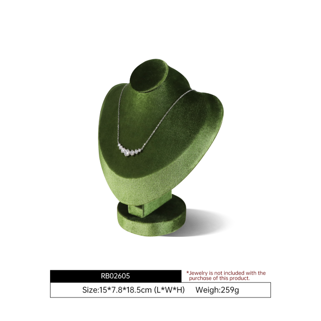 Yinbeini Velvet Jewelry Bust Stand for Jewelry Showrooms and Galleries and High End Spaces RB026