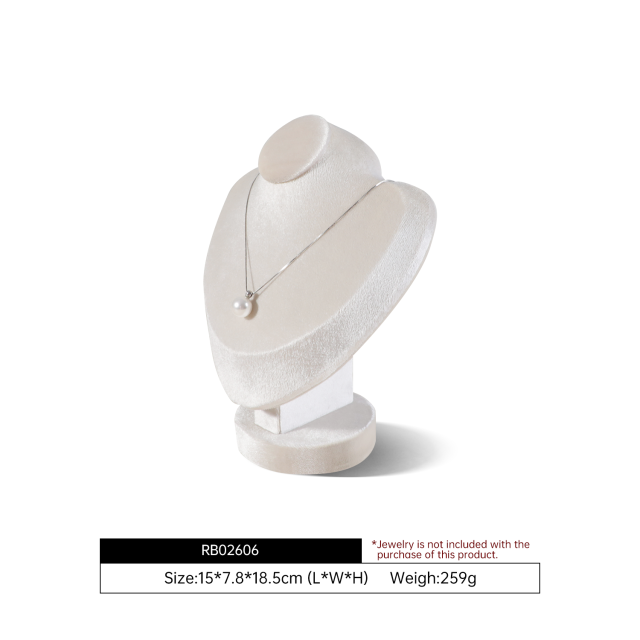Yinbeini Velvet Jewelry Bust Stand for Jewelry Showrooms and Galleries and High End Spaces RB026