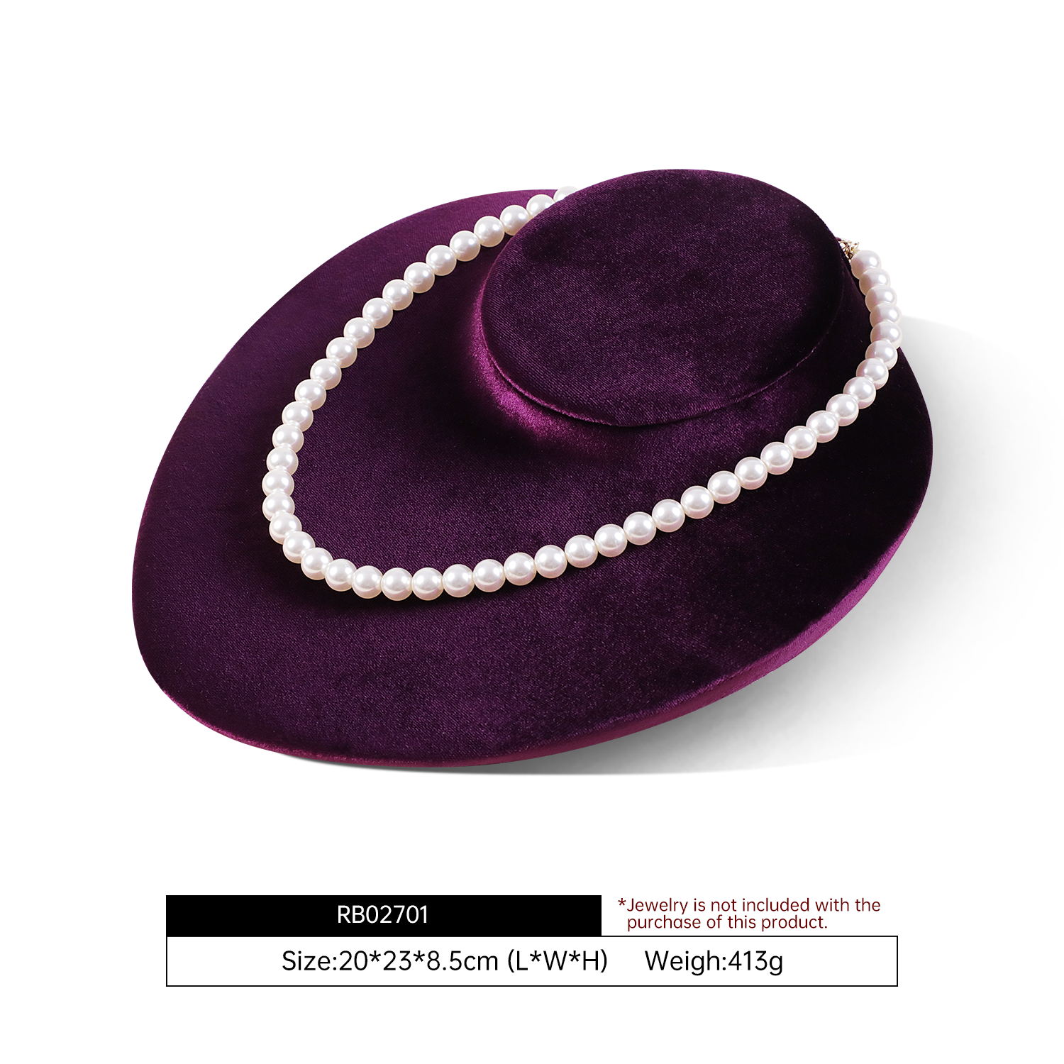 Yinbeini Muti-Color Velvet Necklace Bust Display for Jewelry Brand Launch Events and New Collections RB027