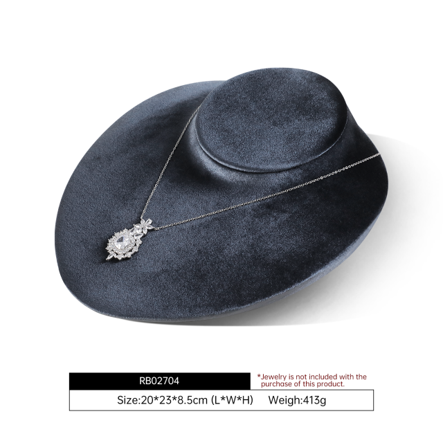 Yinbeini Muti-Color Velvet Necklace Bust Display for Jewelry Brand Launch Events and New Collections RB027