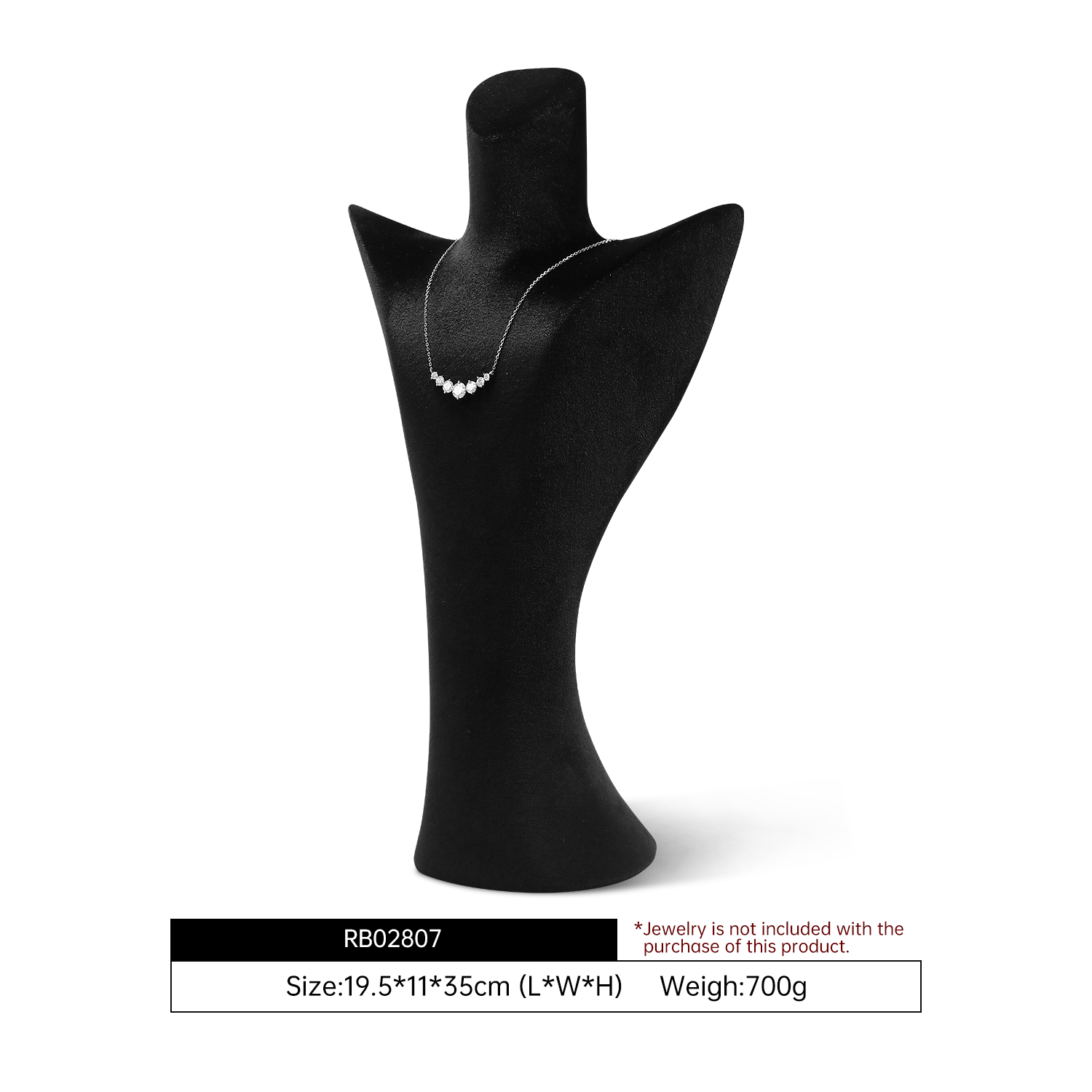 Yinbeini Green Velvet Jewelry Bust Stand for Jewelry Museums and Antique Jewelry Exhibitions RB028