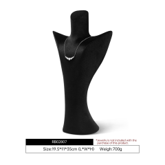 Yinbeini Green Velvet Jewelry Bust Stand for Jewelry Museums and Antique Jewelry Exhibitions RB028