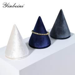 Yinbeini Professional Velvet Cone Bracelet Base for Jewelry Trade Shows Exhibitions and Pop Up Shops TB032