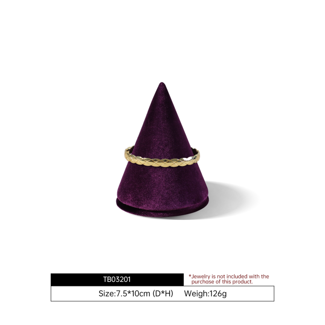 Yinbeini Velvet Cone Bracelet Base in Various Shades Suitable for All Types of Jewelry TB032