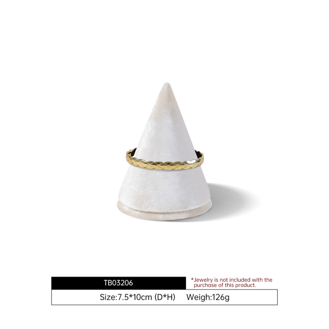 Yinbeini Professional Velvet Cone Bracelet Base for Jewelry Trade Shows Exhibitions and Pop Up Shops TB032