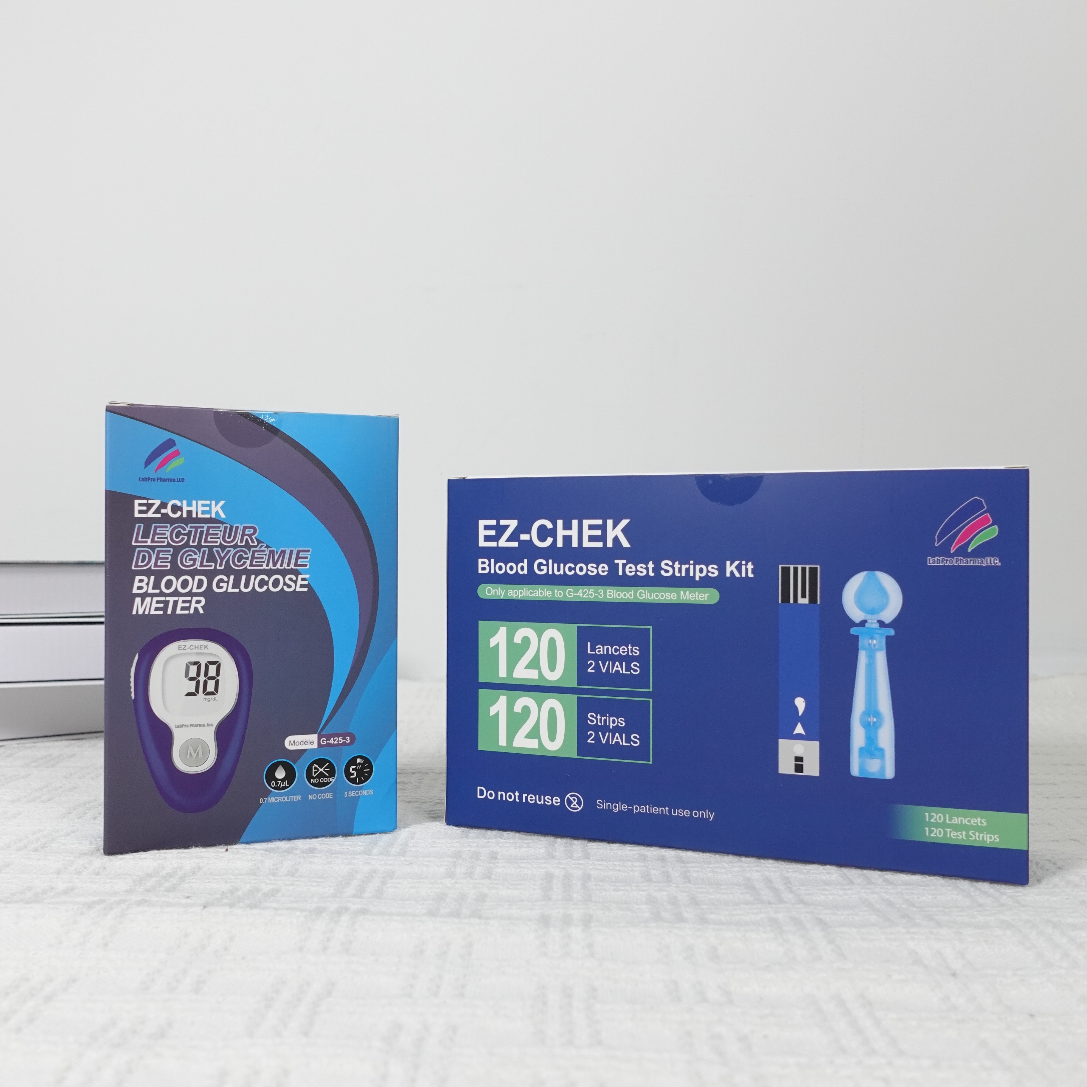 Bundle: EZCHEK G-425-3 Glucose Monitoring