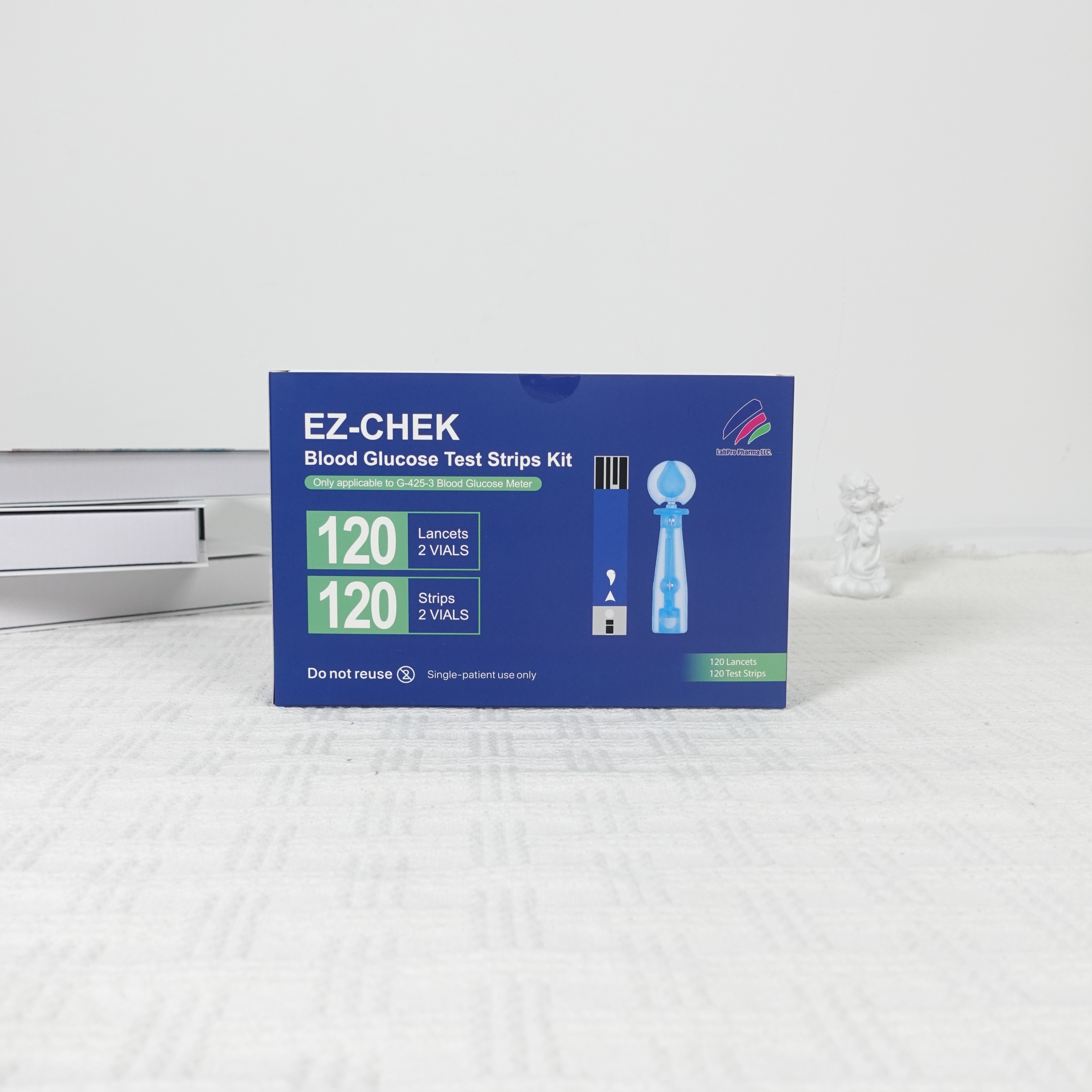 Bandelettes de Test EZCHEK G-425-3S-Boîte de 120 Bandelettes